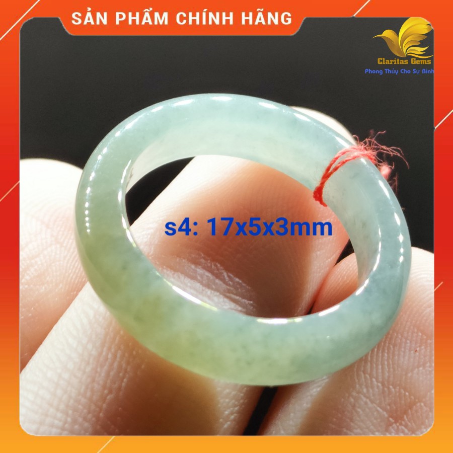 [ẢNH THẬT] PHONG THUY NHẪN NGOC NI 17MM CAM_THACH_ JADEITE LOẠI A KHONG_XU_LY