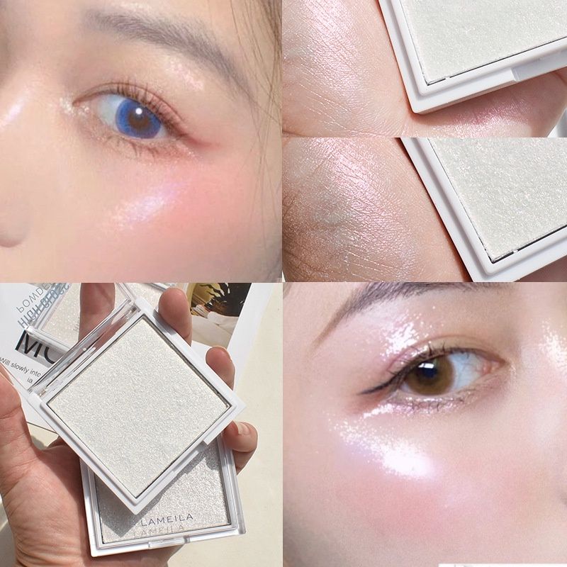 Phấn Bắt Sáng LAMEILA Cao Cấp Nhũ Mịn Nội Địa Trung, Makeup Căng Bóng Da, Tự Nhiên Khuôn Mặt, Chống Thấm Nước, Lâu Trôi