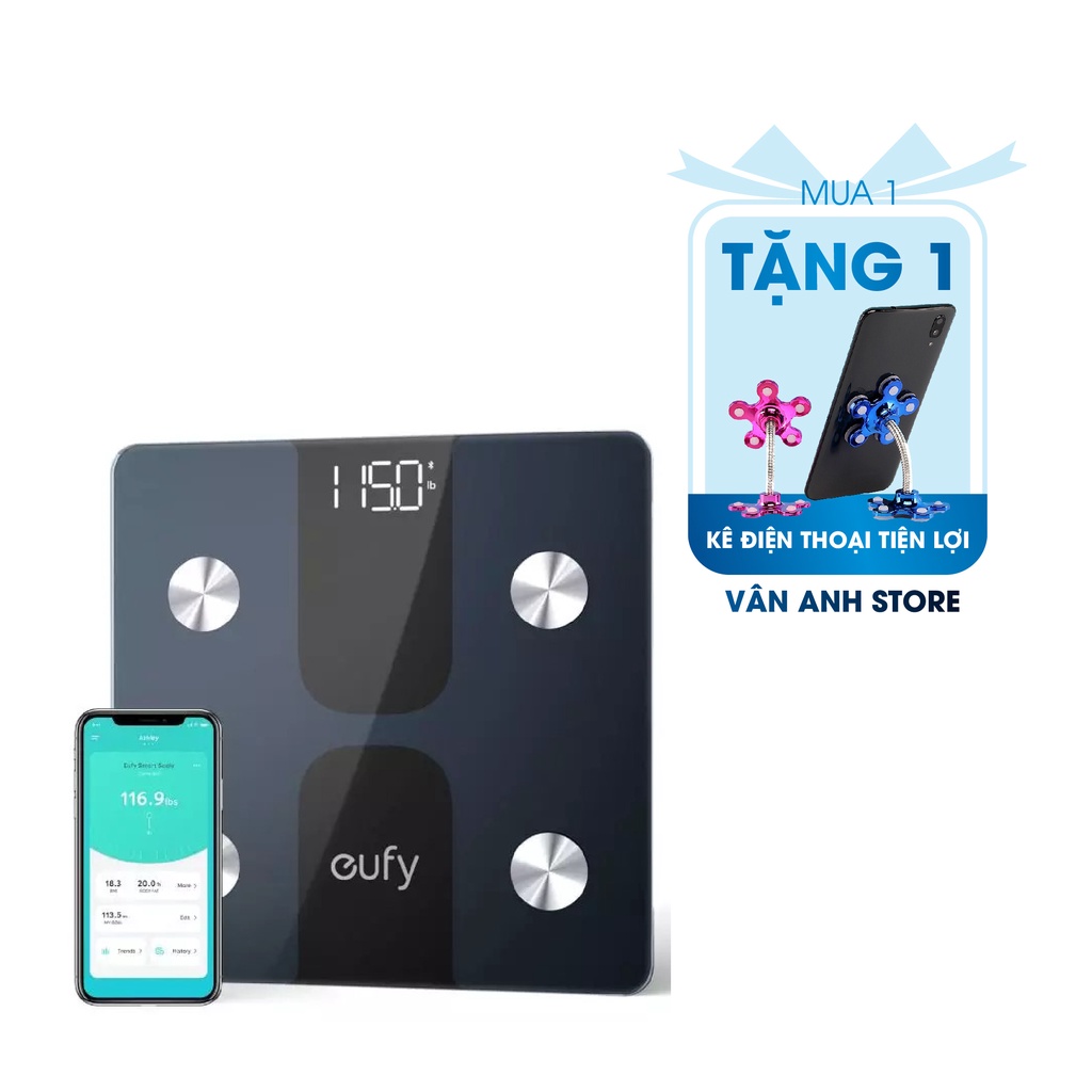 CÂN ĐIỆN TỬ EUFY SMART SCALE C1 - T9146- CÓ KẾT NỐI APPS PHÂN TÍCH CƠ THỂ CHÍNH XÁC SIÊU BỀN