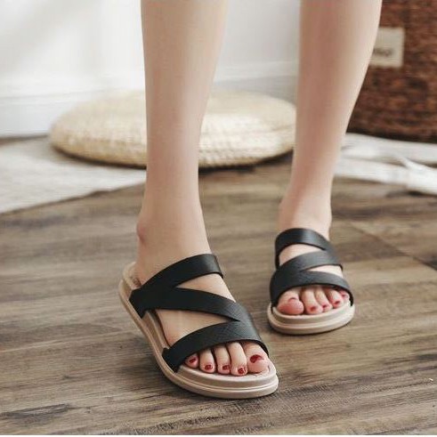 Dép sandal nữ cao cấp quai trơn mềm êm bền đẹp DN32