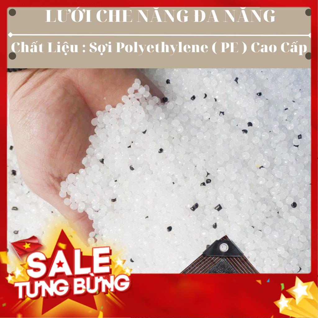 Lưới Che Nắng Nam Việt - Giá Bán Trên 1 Mét Vuông - Màu Đen - May Viền Đóng Khoen Sẵn