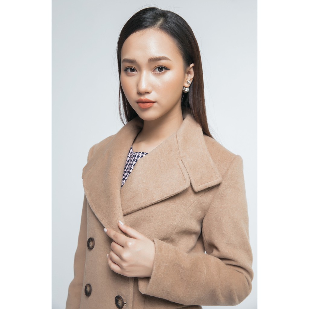 Áo khoác dạ 6 khuy nữ IVY moda MS 71M4063
