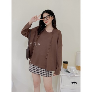 Áo hoodie mỏng dài tay nữ LYRA, áo nỉ da cá trơn basic freesize nhiều màu trẻ trung năng động- VSYAP0165