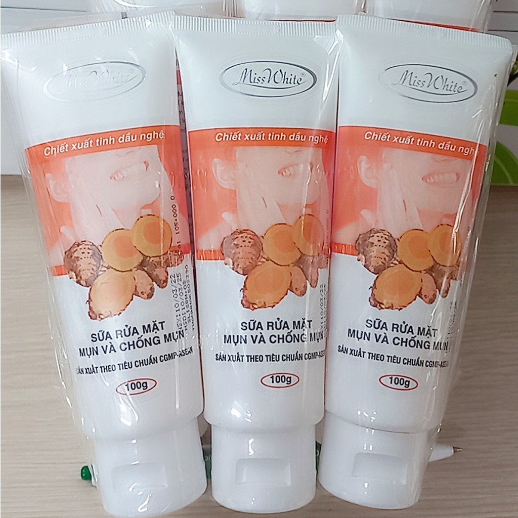 Sữa Rửa Mặt Mụn và Chống Mụn Miss White 100g