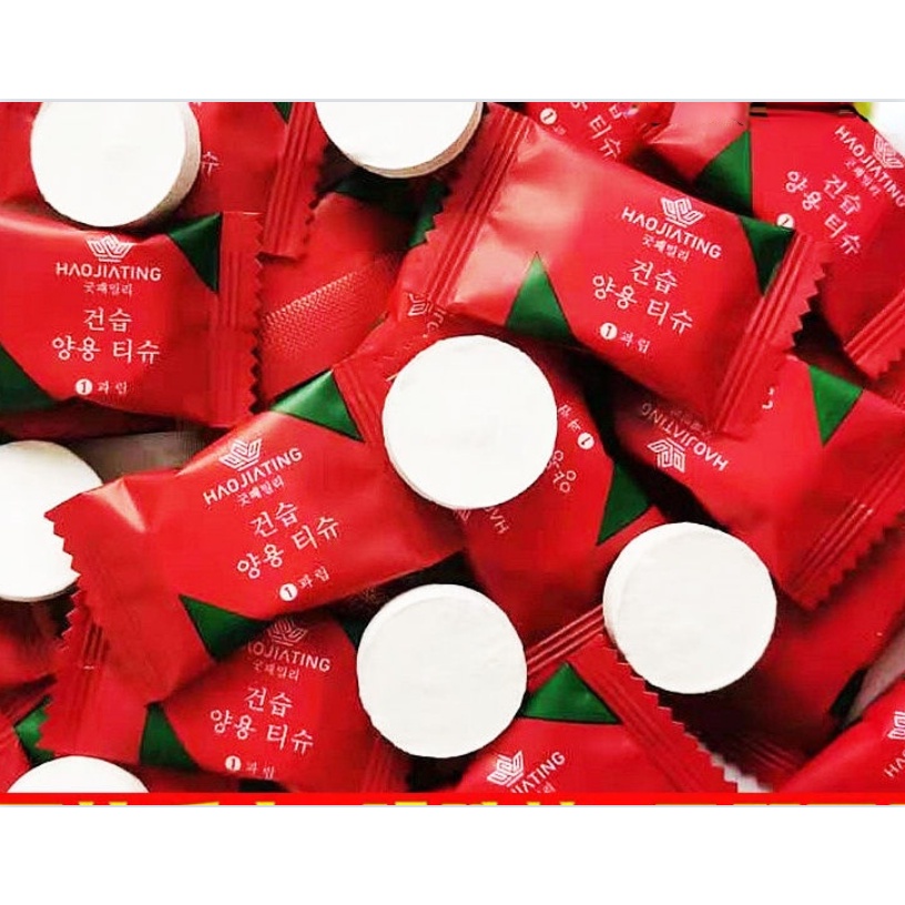 Khăn mặt dạng nén bằng vải không dệt kích thước