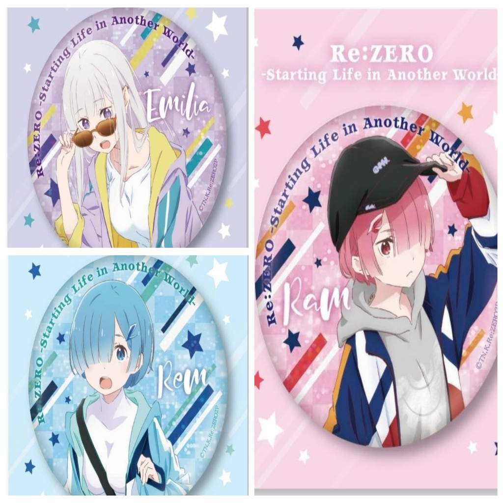 ( 1 CHIẾC ) Huy hiệu cái áo in hình RE:ZERO VER NGÔI SAO anime chibi dễ thương xinh xắn