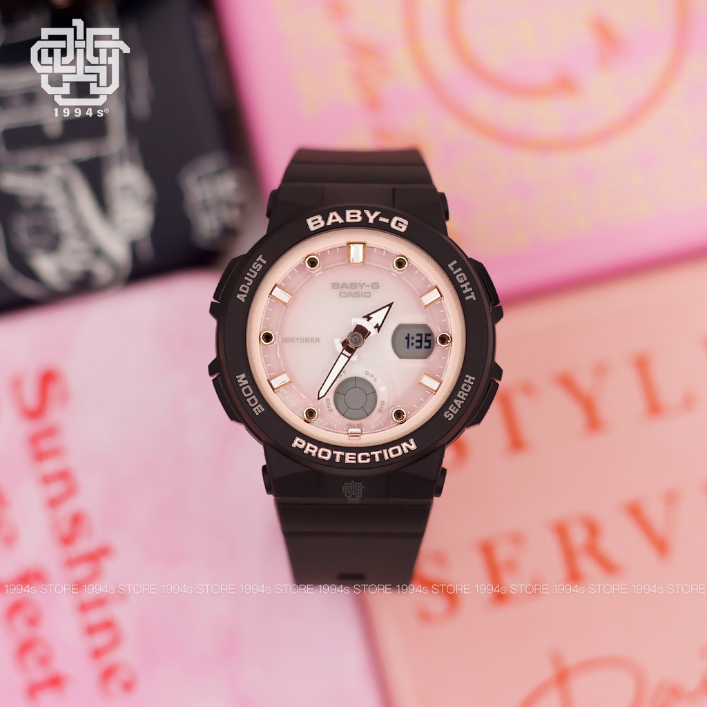 Đồng hồ nữ Casio Baby-G BGA-250 / BGA-250-1A3 chống va đập, chống nước 100m, size 41mm, hàng chính hãng