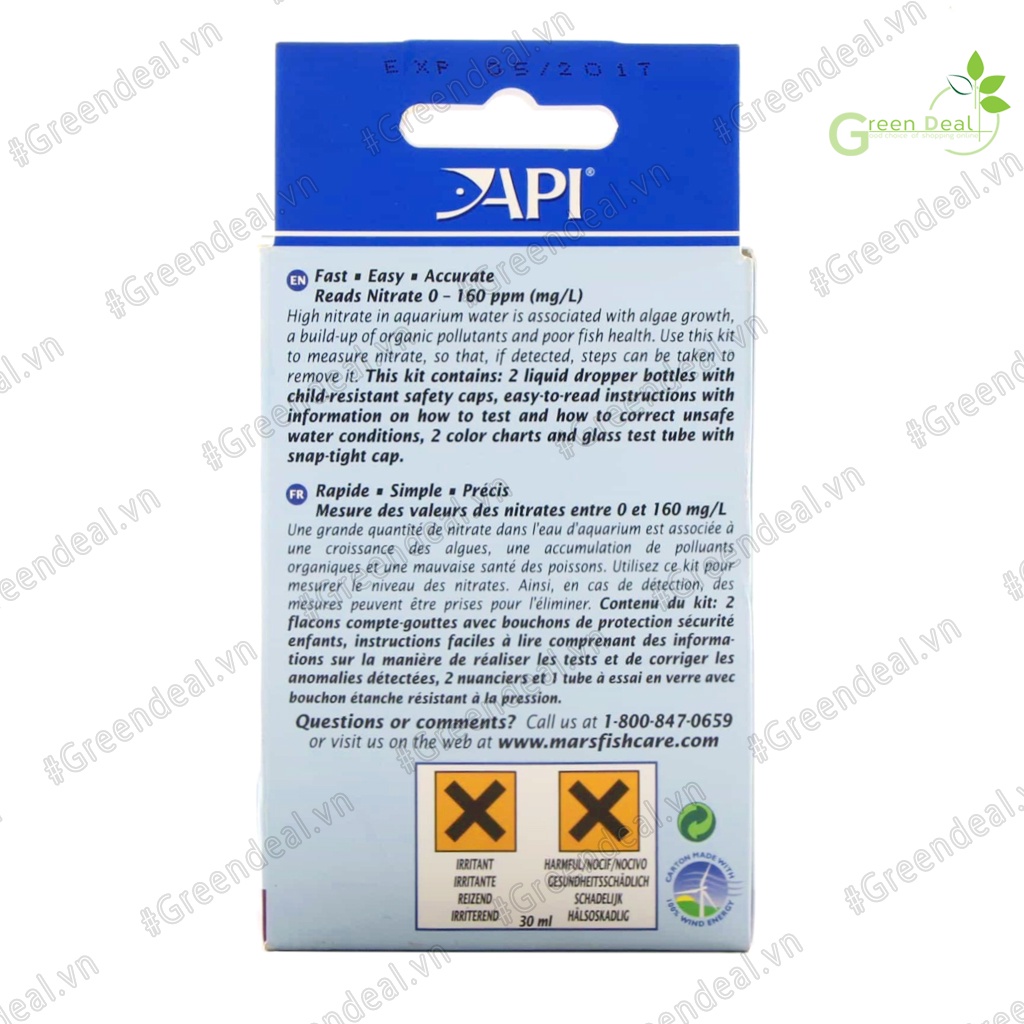 API - Nitrate NO3 Test Kit | Bộ đo Nitrat cho hồ thủy sinh, hồ cá biển