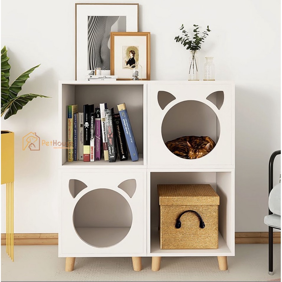 Nhà cho mèo ngủ kết hợp tủ đựng đồ đa năng tiện dụng sản xuất bởi pethouse