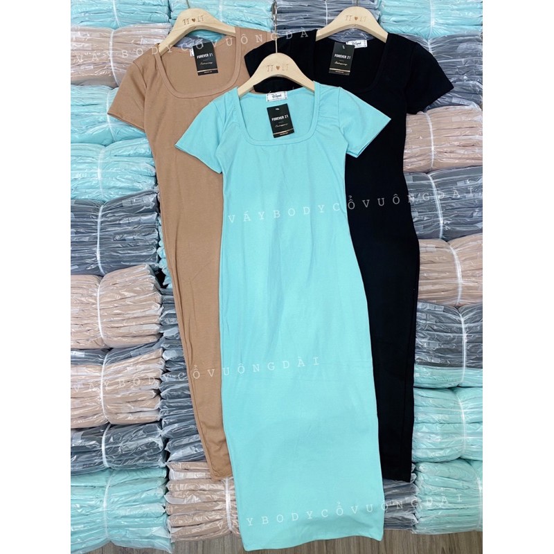 Đầm Ôm Cổ Vuông Dài | BigBuy360 - bigbuy360.vn