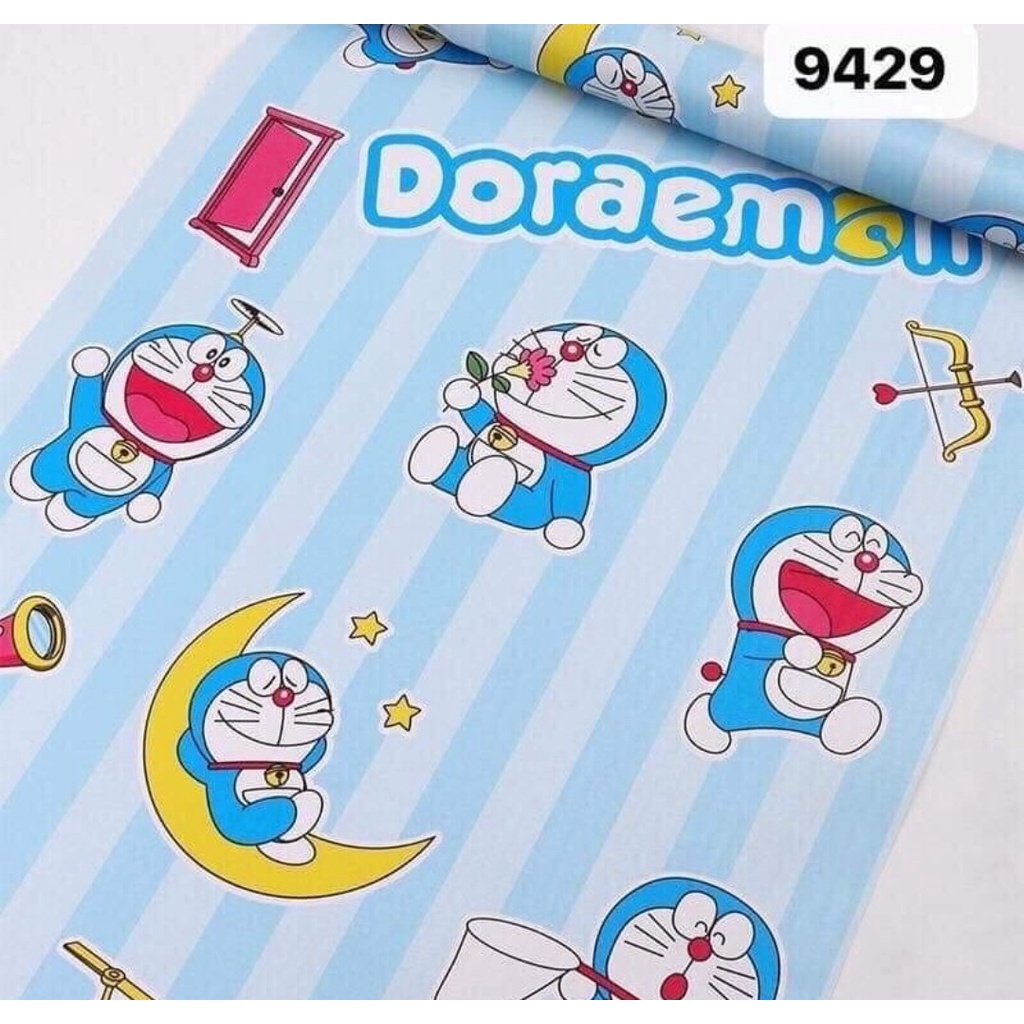 10mx45cm giấy dán tường Doremon dán phòng ngủ đẹp mắt