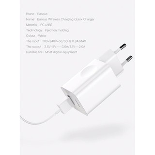 Củ sạc nhanh baseus 24W - AX02 - Quickcharge 3.0 - CHỐNG CHÁY NỔ AN TOAN PIN