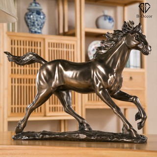 Tượng decor ngựa mã đáo thành công trang trí phòng khách, phòng làm việc...