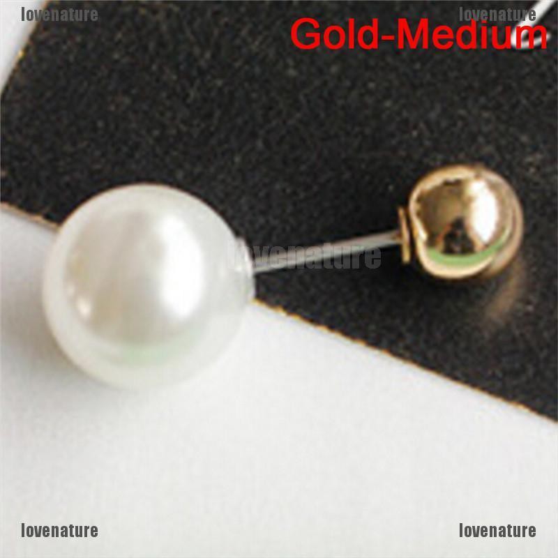 Ghim cài áo kim loại hình chữ LOVE đính ngọc trai giả xinh xắn