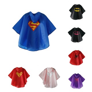  1 Siêu Nhân Batman Người Nhện Áo Mưa Trẻ Em Chống Thấm Nước Cho Trẻ Em Áo Mưa   Áo Mưa Học Sinh Poncho Thả Vận Chuyển 