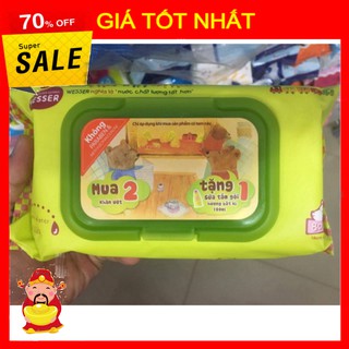 [ GIÁ TỐT NHẤT ]  Khăn giấy ướt Wesser HÀN QUỐC 80 TỜ [ HÀNG CHÍNH HÃNG ]
