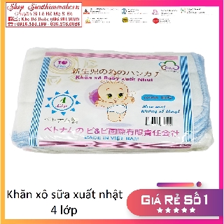 Khăn xô sữa xuất Nhật cao cấp 4 lớp Sét 10