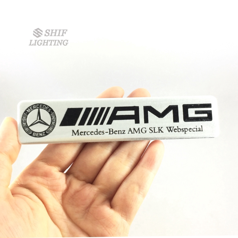 Miếng dán logo bằng nhôm cho xe Mercedes Benz