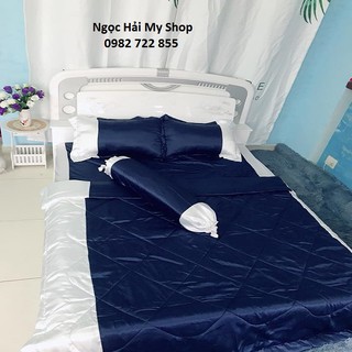 [Hổ trợ PVC] Xả kho cuối năm trọn bộ ga giường phi lụa cao cấp phối màu + màu trơn đủ size đủ màu cho khách chọn