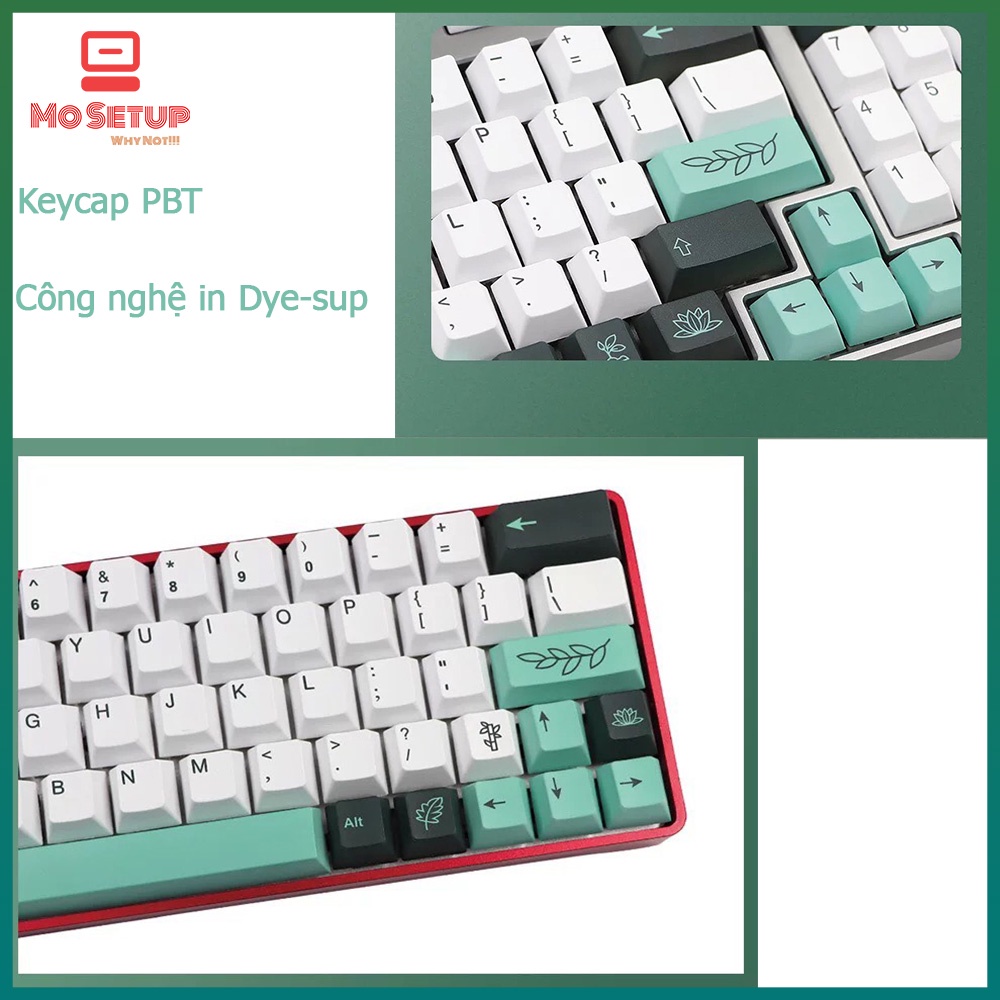 Keycap PBT Botanical - Profile CHERRY -Phù hợp tất cả các Layout 61,68,84,98,TKL,Fullsize