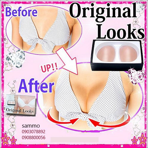 Bộ 2 miếng độn ngực silicon Original Looks dầy 3,5cm