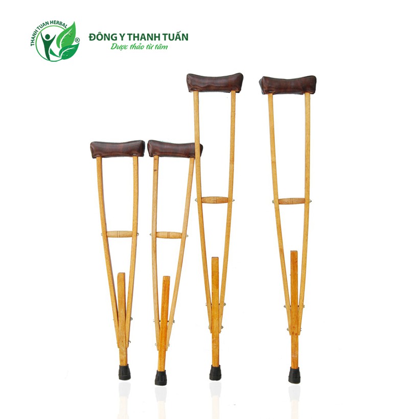 Nạng Chống Nách Bằng Gỗ  – Chăm Sóc Chấn Thương Sau Tai Nạn Hoặc Tai Biến