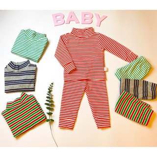 Bộ kẻ thu đông nỉ da cá cho bé 8_18kg