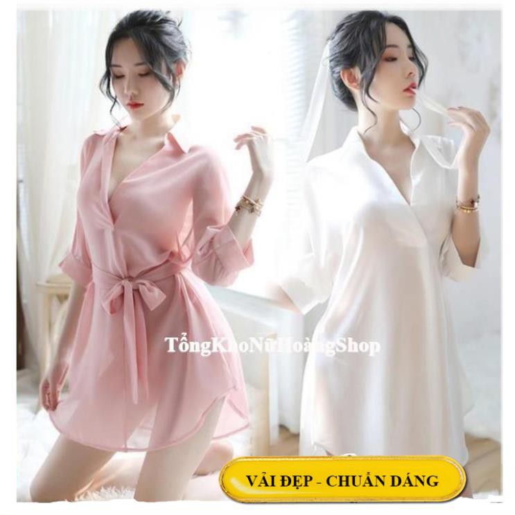 [Siêu Phẩm 2021 - Sang - Xịn]áo sơ mi ngủ nữ cao cấp - váy ngủ đẹp dài quyến rũ B1030 | BigBuy360 - bigbuy360.vn