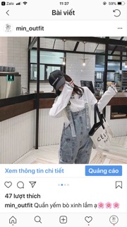 Quần Yếm Bò Nữ