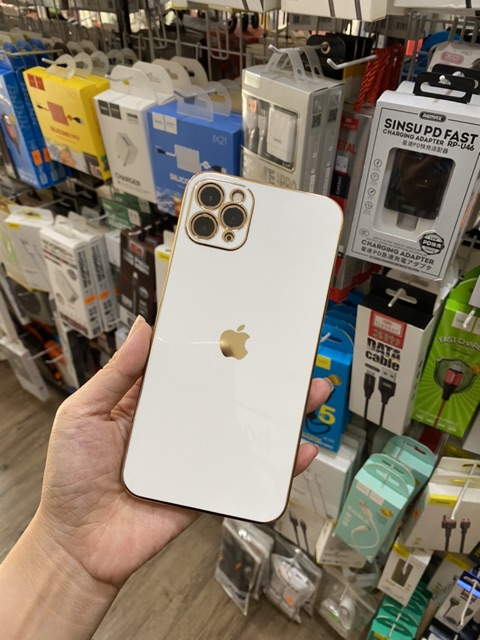 Ốp lưng viền màu Vuông Cạnh độ Iphone XsMax/xs max/11Promax/11/7plus/8plus/6plus/x/11pro/12promax lên iphone 12