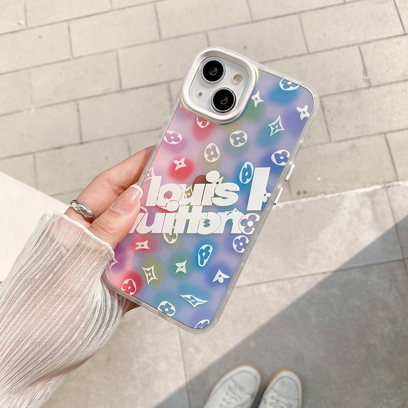 Ốp Điện Thoại TPU Silicon Chống Sốc Màu Laser Nhám In Logo Sang Trọng Cho iPhone 7 8 Plus 11 13 12 Pro MAX XR X XS MAX