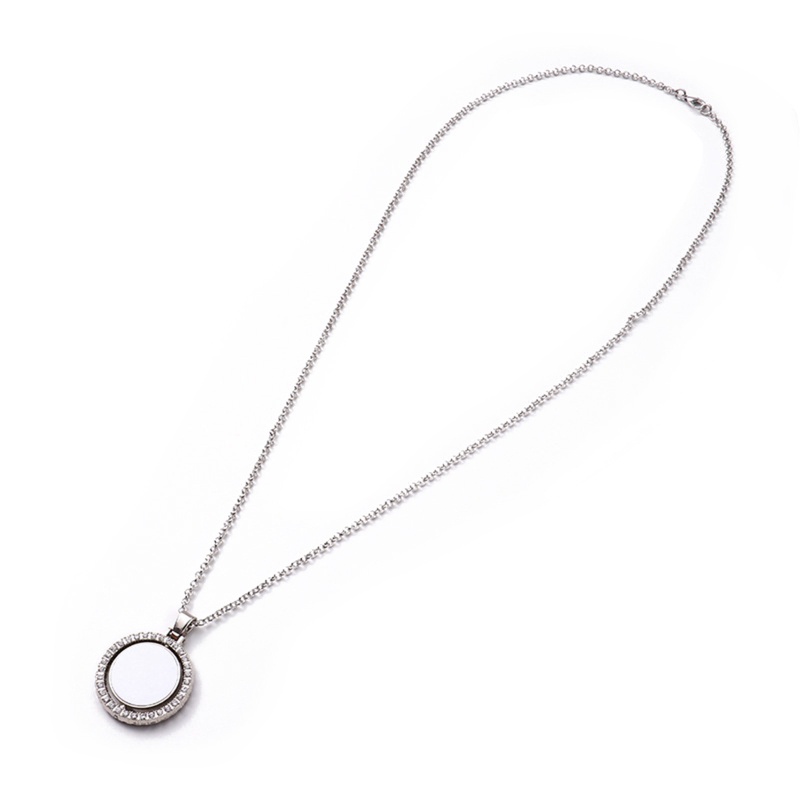 Vòng cổ Mặt Tròn Bằng Kim Loại Tùy Chỉnh Nhiệt Độ Dành Cho Bạn Bè Famy