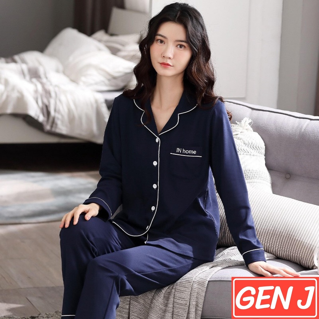 Bộ ngủ, bộ mặc nhà pijama nữ chất lụa Hàn siêu xinh - GEN J