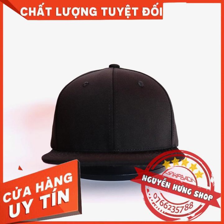 Mũ Hiphop - Snapback full đen trơn Thời Trang Hàn Quốc