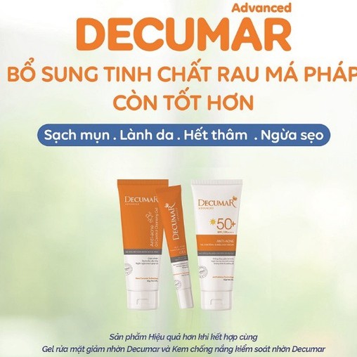 Gel ngừa mụn DECUMAR  Advanced tuýp 20g