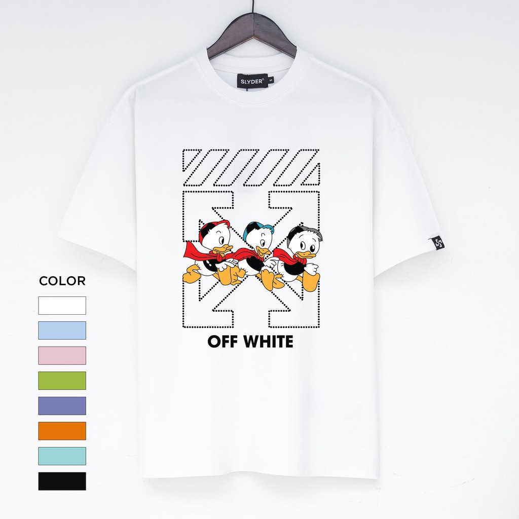 Áo thun unisex Off White Ducky, áo form rộng tay lỡ ( V85 )