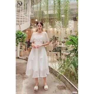 ĐẦM MIDI HOA NỔI