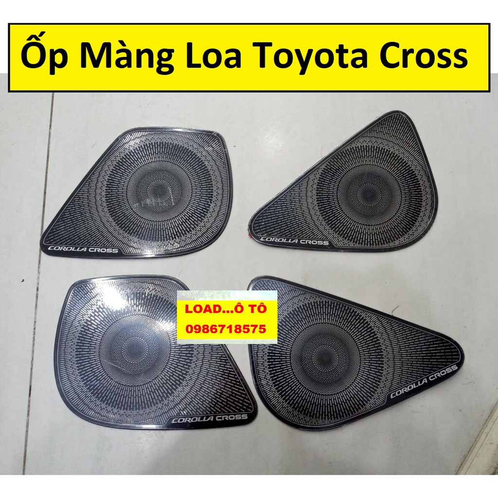 Ốp Màng Loa Toyota Cross 2022-2020 Vân Titan Cao Cấp, Có Sẵn Keo Dán 3M