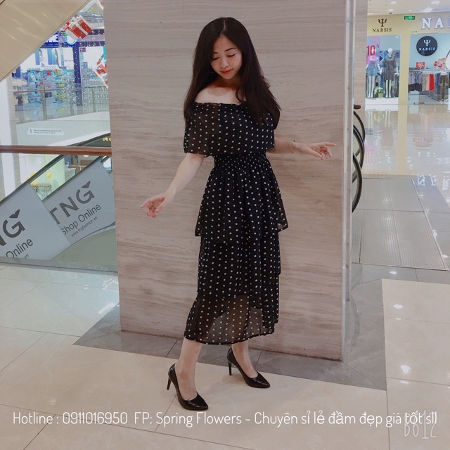 ĐẦM MAXI TRỄ VAI 3 TẦNG SIÊU DỄ THƯƠNG, SIÊU ĐÁNG IU