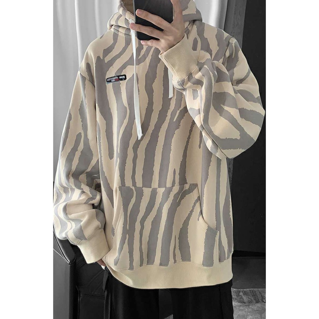 Áo hoodies unisex chất liệu nỉ ngoại rằn ri in toàn thân, lót 2 lớp CC047 | BigBuy360 - bigbuy360.vn