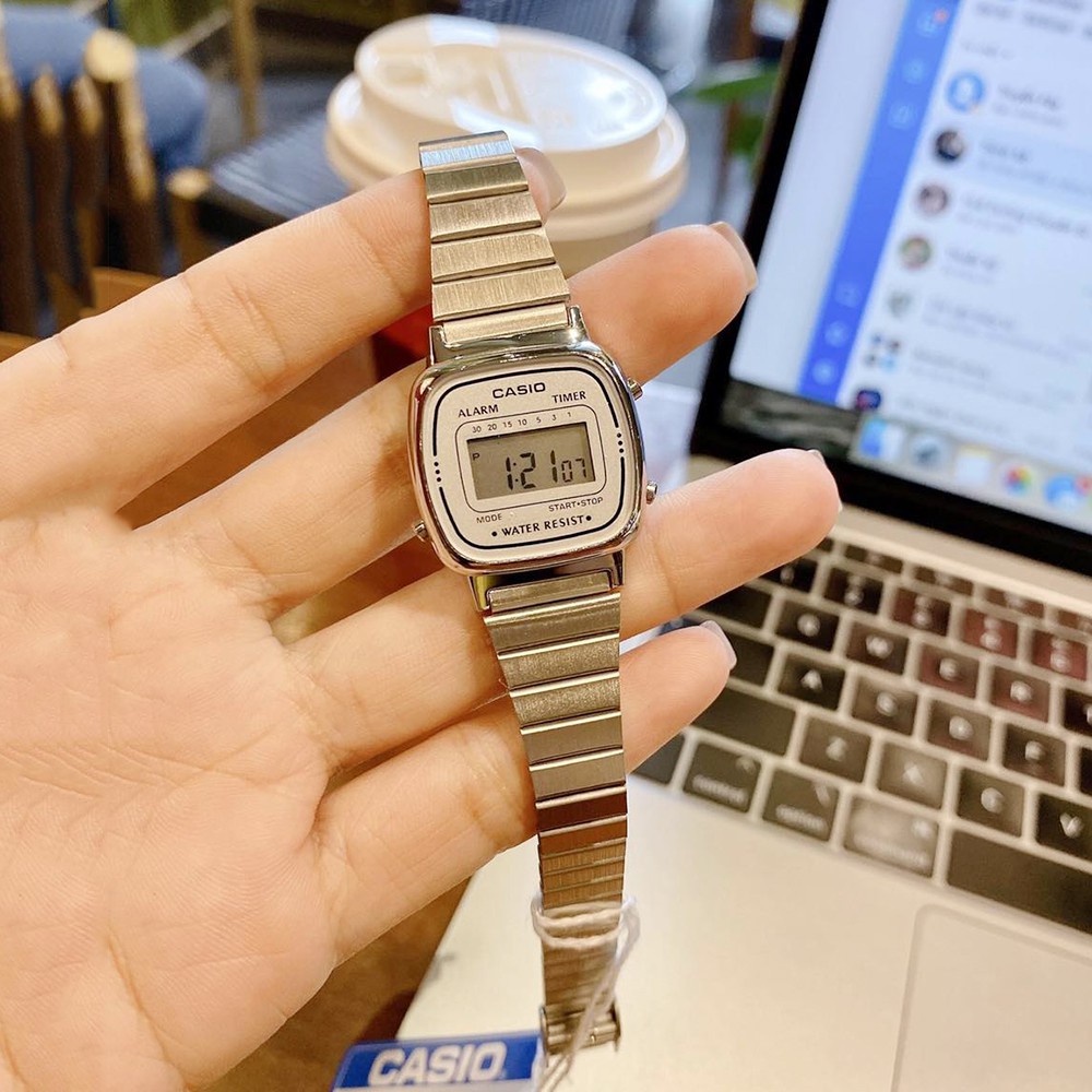 [SALE] Đồng hồ nữ dây thép không gỉ Casio Standard chính hãng Anh Khuê LA670WA-7DF (LA670WA-7SDF)