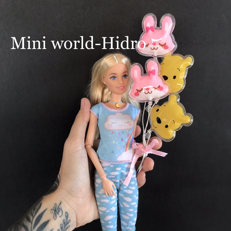 Mô hình bóng bay mini tí hon tỉ lệ 1/6, 1/8, 1/12 dùng cho búp bê Barbie, bjd, holala, Baboliy