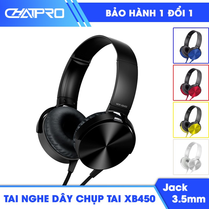 Tai nghe dây chụp tai XB450 siêu bass