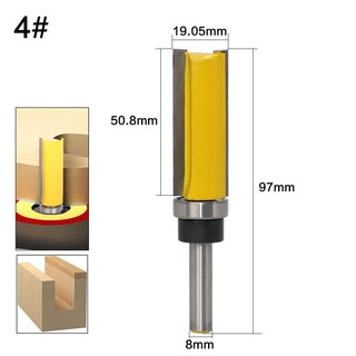 Bộ 4 mũi phay gỗ thẳng bi ngược
