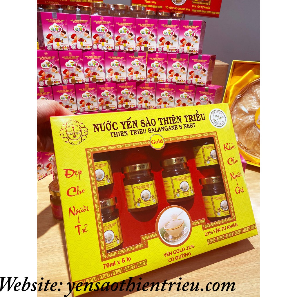 [FREESHIP]Nước Yến Sào Thiên Triều cao cấp 22% yến tươi ❤️️  (Có đường GOLD Hộp 6 lọ )❤️️ 70ML/Hũ | BigBuy360 - bigbuy360.vn
