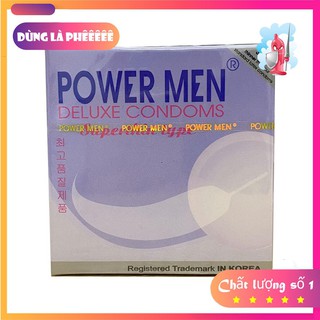 Bao Cao Su siêu mỏng 0.04mm Power Men Deluxe Condoms (hộp 3 Cái)