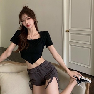 🍓áo kiểu cổ vuông tà nhọn tay ngắn🍒🍒