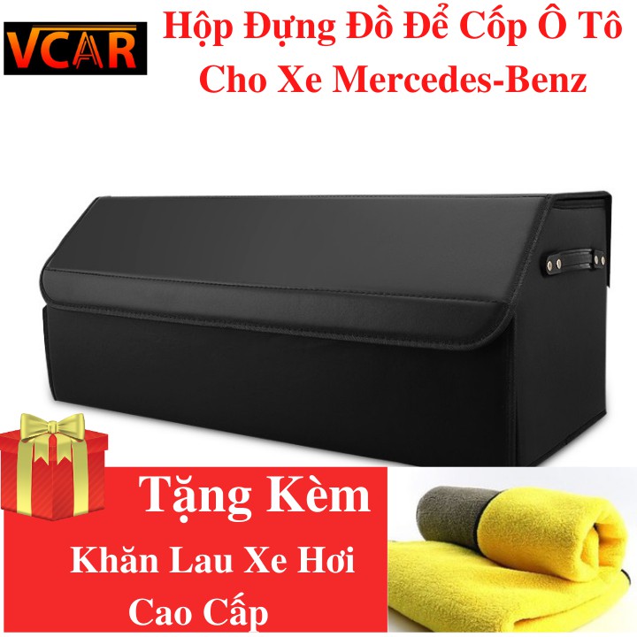 Hộp Đựng Đồ Ô Tô Gấp Gọn Bằng Da Cho Xe Mercedes