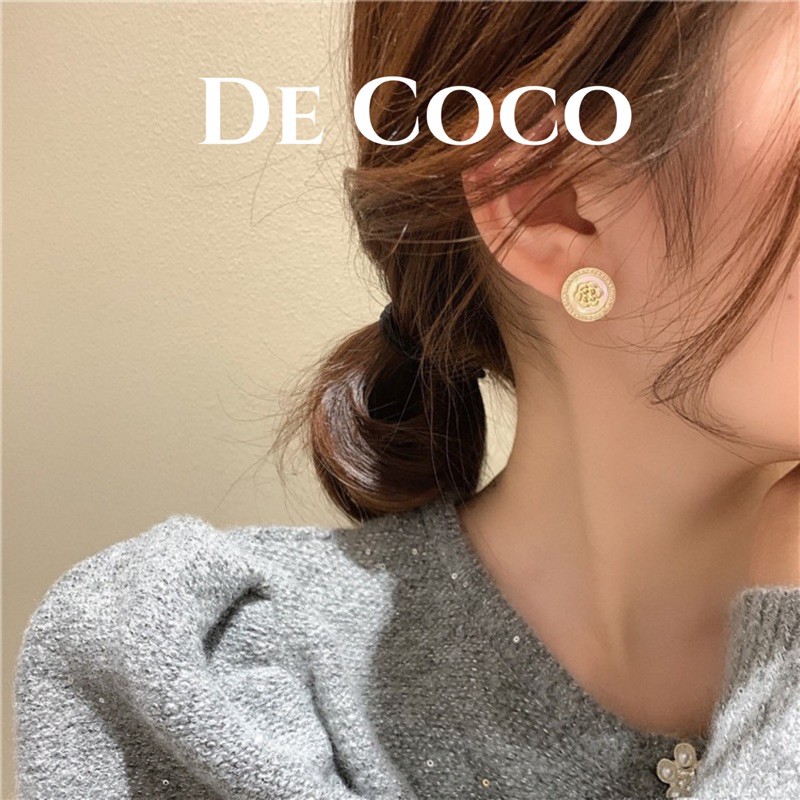 Bông tai hợp kim cao cấp Lavie En Rose decoco.accessories