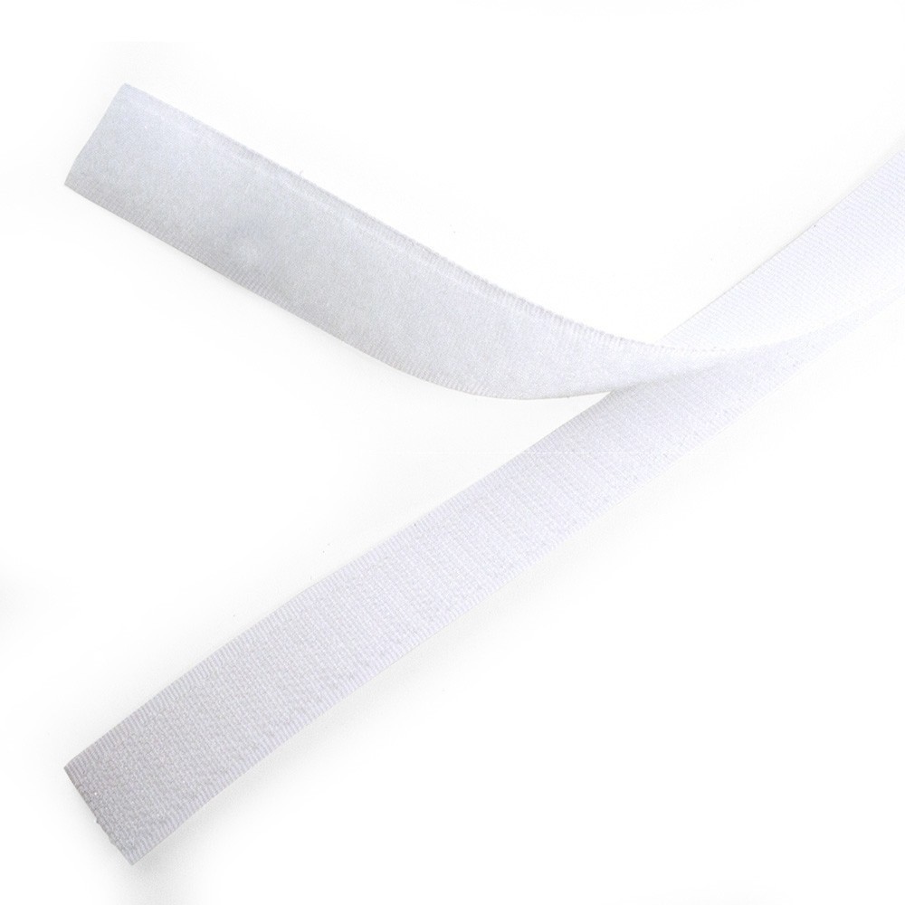 1 Cặp Vải Nylon Móc và Nhung dán xé màu Trắng (1 mét x 2cm)